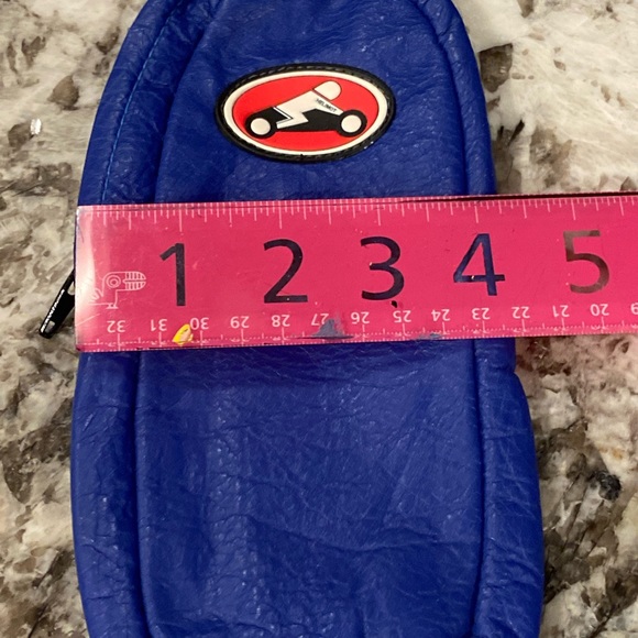 Helimot Racing Gloves Brand High End Blue Leather Motorcycle Tool Bag Case Mint - Picture 4 of 7